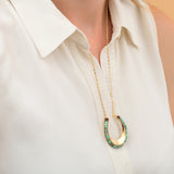 Collier sautoir turquoise grenat - turquoise Turquoise