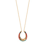Collier sautoir turquoise perles du Japon - rouge Turquoise rouge