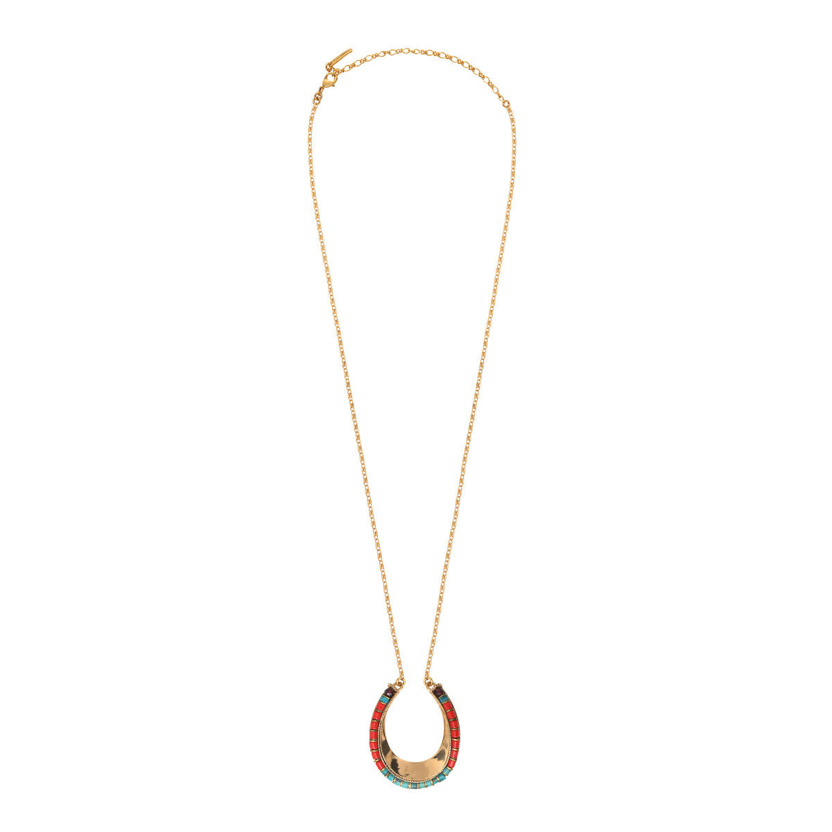 Collier sautoir turquoise perles du Japon - rouge Turquoise rouge