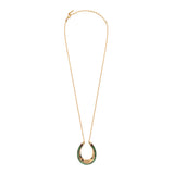 Collier sautoir malachite grenat - vert Vert