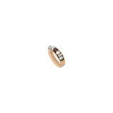 Bague médium poétique nacre grenat - blanc Nacre