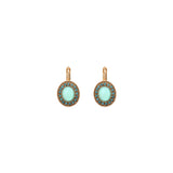 Boucles d'oreilles dormeuses délicates cristaux prestige - bleu Bleu
