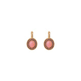 Boucles d'oreilles dormeuses strass cristaux prestige - rose Rouge