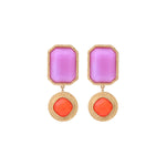 Boucles d'oreilles clips glamour - violet Rouge