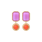 Boucles d'oreilles clips glamour - violet Rouge