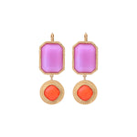 Boucles d'oreilles dormeuses glamour - violet Rouge