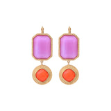 Boucles d'oreilles dormeuses glamour - violet Rouge
