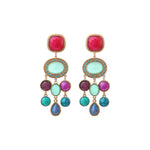 Boucles d'oreilles pendantes cristaux prestige - bleu Bleu