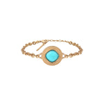 Bracelet souple intemporel cabochon facetté - bleu Bleu