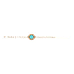 Bracelet souple intemporel cabochon facetté - bleu Bleu