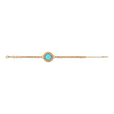 Bracelet souple intemporel cabochon facetté - bleu Bleu