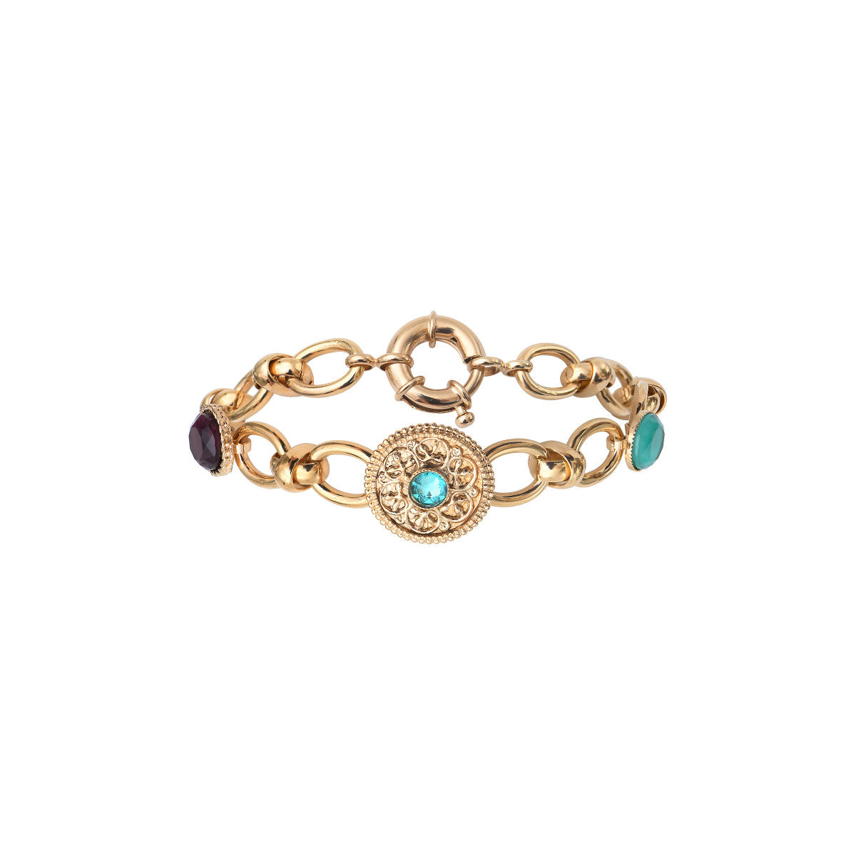 Bracelet chaîne élégant cristal prestige - bleu Bleu