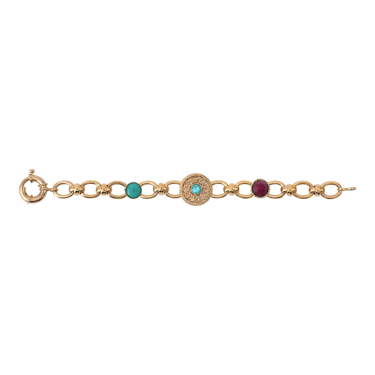 Bracelet chaîne élégant cristal prestige - bleu Bleu