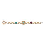 Bracelet chaîne élégant cristal prestige - bleu Bleu