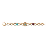 Bracelet chaîne élégant cristal prestige - bleu Bleu