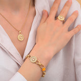 Bracelet chaîne coloré cristal prestige - rose Rouge