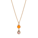 Pendentif amovible cabochons bicolores - orange Rouge