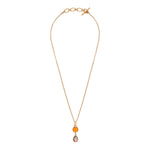 Pendentif amovible cabochons bicolores - orange Rouge