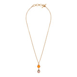 Pendentif amovible cabochons bicolores - orange Rouge