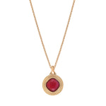 Pendentif amovible cabochon facetté - rouge Bleu
