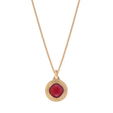 Pendentif amovible cabochon facetté - rouge Bleu