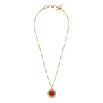 Pendentif amovible cabochon facetté - rouge Bleu