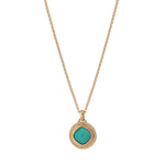 Pendentif amovible bohème cabochon facetté - turquoise Bleu