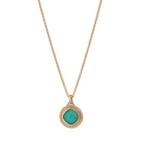 Pendentif amovible bohème cabochon facetté - turquoise Bleu