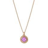 Pendentif amovible féminin cabochon facetté - rose Rouge