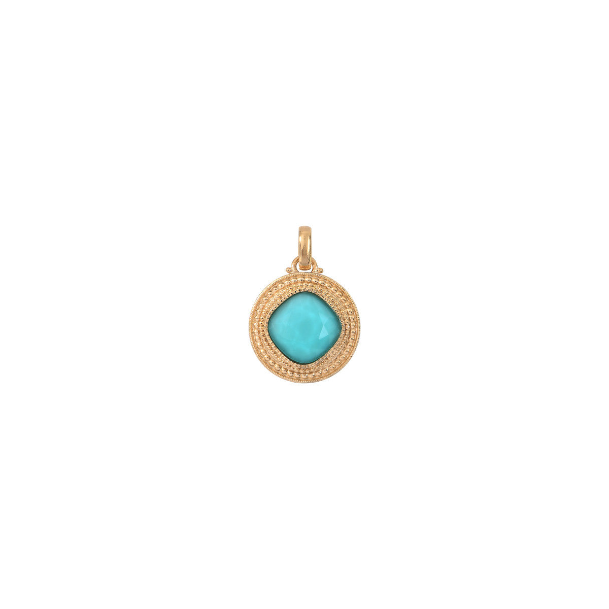Pendentif amovible chic cabochon facetté - bleu Bleu
