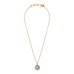 Pendentif amovible chic cabochon facetté - bleu Bleu
