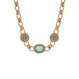 Collier chaîne baroque cristaux prestige - bleu Bleu