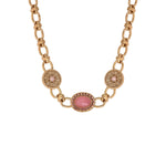 Collier chaîne glamour cristaux prestige - rose Rouge