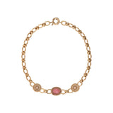 Collier chaîne glamour cristaux prestige - rose Rouge
