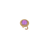 Bague cabochon ajustable audacieuse - violet Rouge