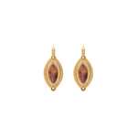Boucles d'oreilles dormeuses chic résine émaillée - écaille Ecaille