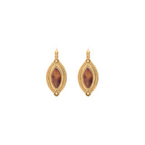 Boucles d'oreilles dormeuses chic résine émaillée - écaille Ecaille