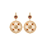 Boucles d'oreilles dormeuses résine émaillée - écaille Ecaille