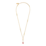 Collier pendentif ajustable tendance cristal Prestige - rouge Vert
