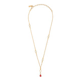 Collier pendentif ajustable tendance cristal Prestige - rouge Vert