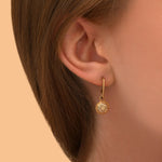 Boucles d'oreilles métal et cristaux Prestige - doré Dore