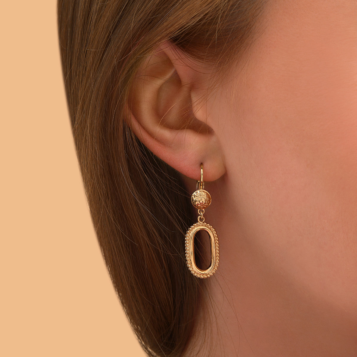 Boucles d'oreilles dormeuses FARAH métal doré - doré Dore