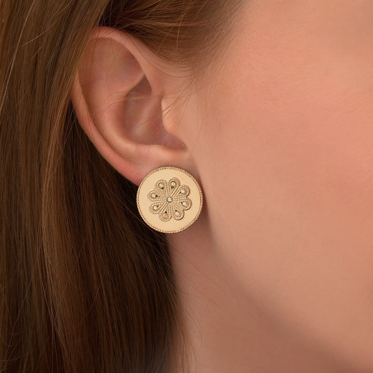 Boucles d'oreilles clips poétiques cristaux Prestige - doré Dore