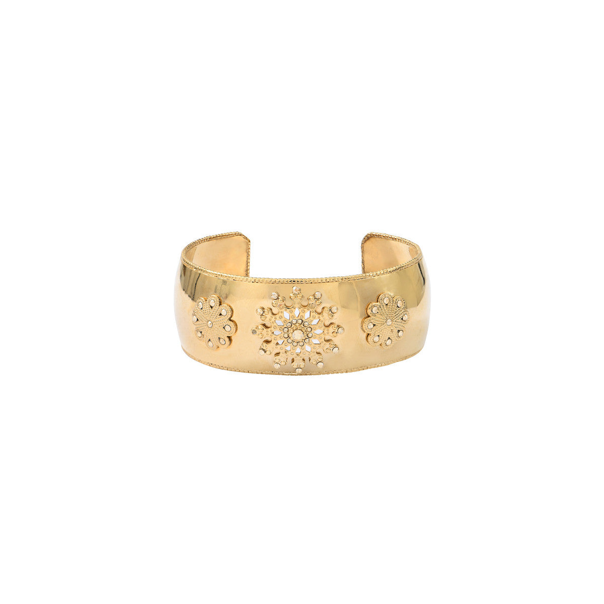 Bracelet manchette sophistiquée cristaux Prestige - doré Dore