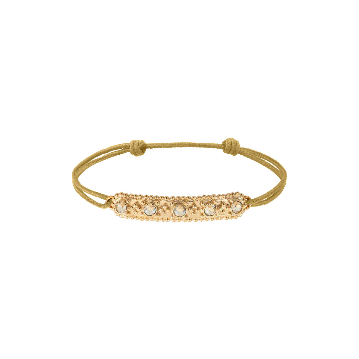 Bracelet cordon ajustable élégant cristaux Prestige - doré Dore jaune