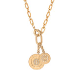 Collier chaîne baroque médailles cristaux Prestige - doré Dore