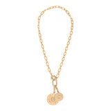 Collier chaîne baroque médailles cristaux Prestige - doré Dore