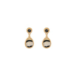 Boucles d'oreilles percées sophistiquées plume et cuir - blanc Blanc