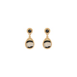 Boucles d'oreilles percées sophistiquées plume et cuir - blanc Blanc