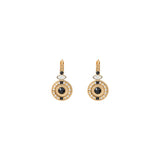 Boucles d'oreilles dormeuses fantaisie onyx perles du japon - blanc Blanc